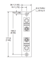 FUSE HOLDER, for bolt-on fuse, class-T, 1P, 300VDC, 200A
