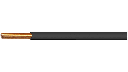 WIRE rigid, copper, 1.5mm², black, per metre