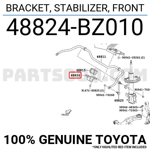 BRACKET, front stabilizer bar,  N°2, RUSH & AVANZA