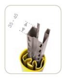 UPRIGHT-FRAME PROTECTOR, HDPE, width 75-110mm, depth 35-45mm