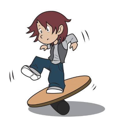 BALANCE BOARD, rectangular, 2 spheres (Freeman)