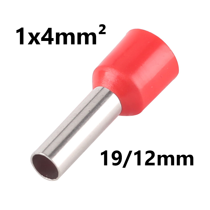 EMBOUT DE CABLE isolé, 1x4mm², 19/12mm