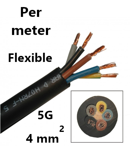 CABLE souple, 5G4mm², le mètre