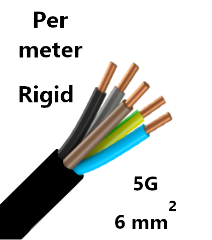 CABLE rigide, 5G6mm², le mètre