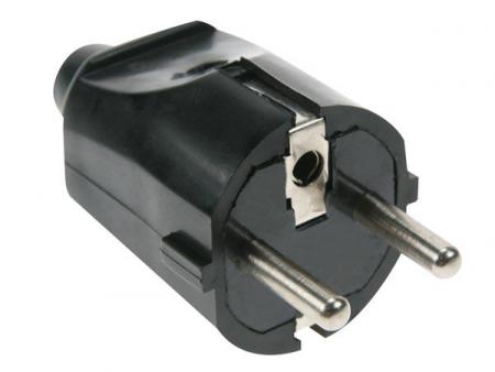 FICHE mâle, plastique, type E+F/EUR, 2P+T 16A, IP20