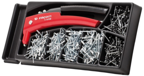JEU RIVETAGE + 600 rivets aluminium, MOD.Y105