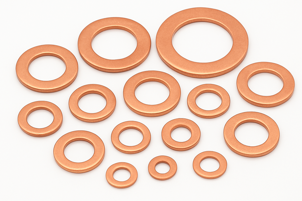 WASHERS, copper, assortment