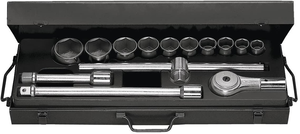 SOCKETS &amp; ACC. 6 pt, ¾&#34;, 22-50mm, K.421N, set of 14