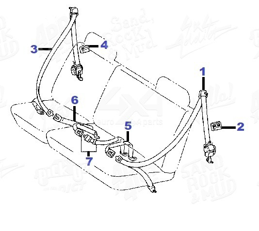 Belt assy, center lap type HZH78/79 after 200907