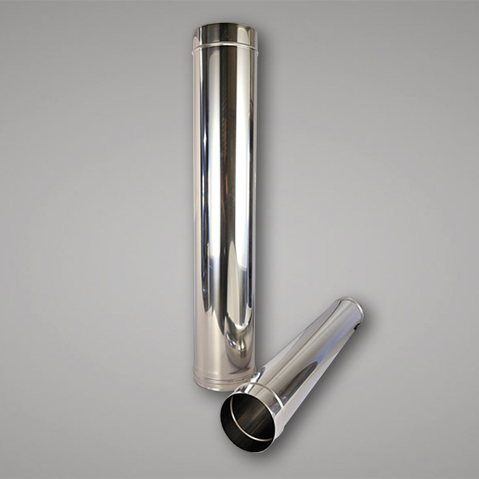 (chimney) PIPE, steel, Ø 150mm, 2mm thick, 1m + hook