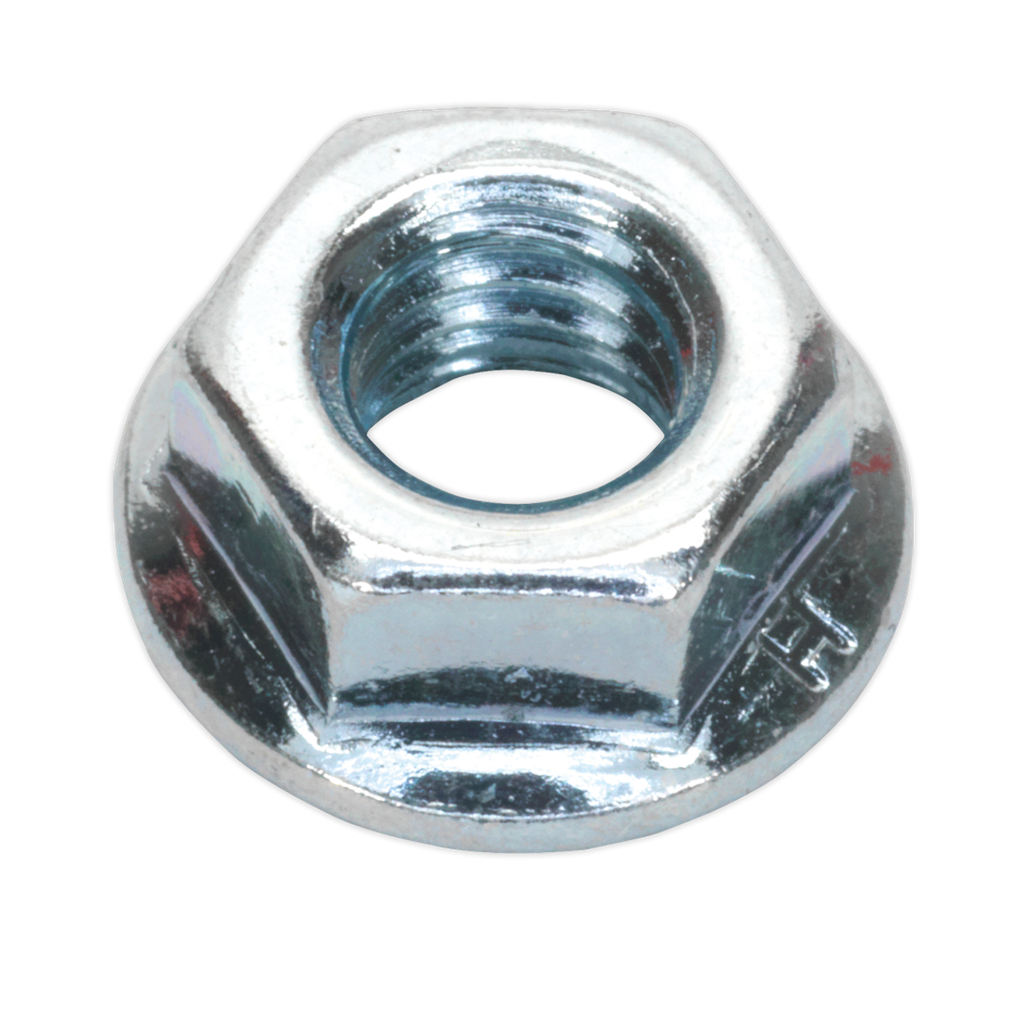 NUT toothed embase, zinc plated, M6, hexagonal