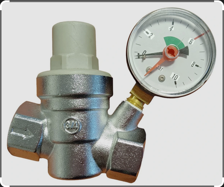 (Containex) PRESSURE REDUCT. VALVE, 1/2" + manometer