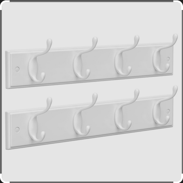 (Containex) PORTE-MANTEAU, en metal laque blanc