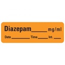 LABEL for Diazepam, roll