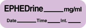 LABEL for Ephedrine, roll