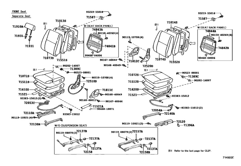 (HZJ7#) COVER FRONT SEAT CUSHION RH, for separate type