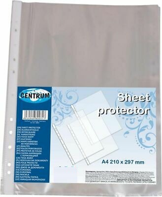 CHEMISE perforée, transp. PVC, A4, ouverte en haut, 100 pcs