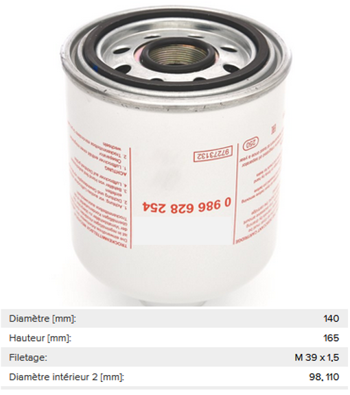 (ATEGO 1317 4X4) COMPRESSED AIR DRYER FILTER