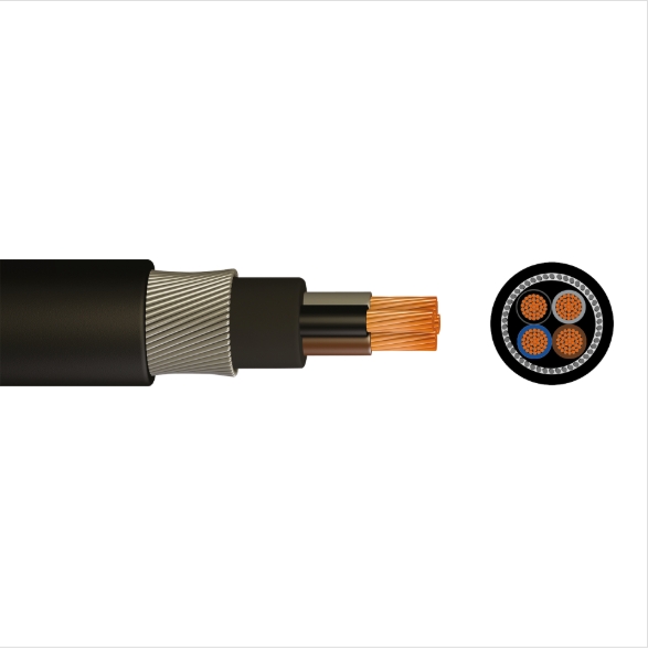 CABLE rigid (EAC) copper, 4x4mm², armoured, per meter
