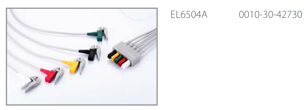 (Mindray D3/ePM) ECG WIRE 5-lead, adu/ped 1-1.4m EL6504A