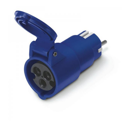ADAPTEUR, M:EUR type C 16A 230V/F:CEE P17 3P 230V, IP20