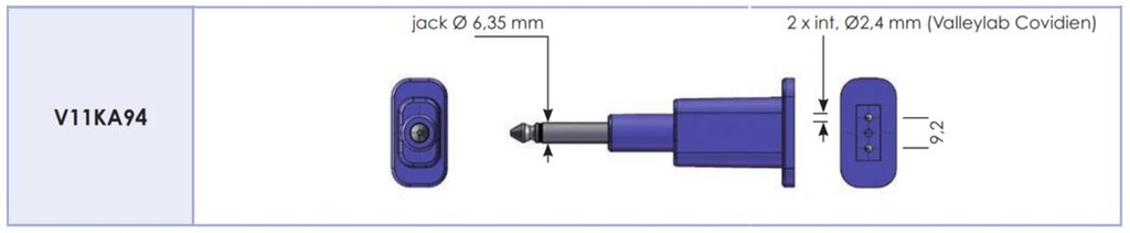 (MC2/SEAL) ADAPTOR SPLIT RETURN ELECTRODE neon. reus.V11KA94