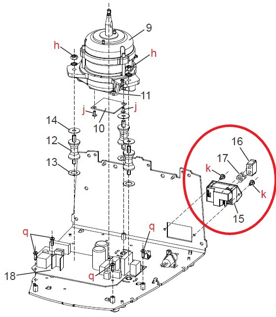 (cent. Hettich EBA200/200S) E-SET,prise de courant a/fusible