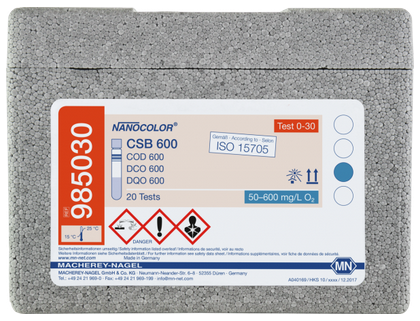 TEST DCO cuve ronde, Nanocolor DCO 600, 20 tests