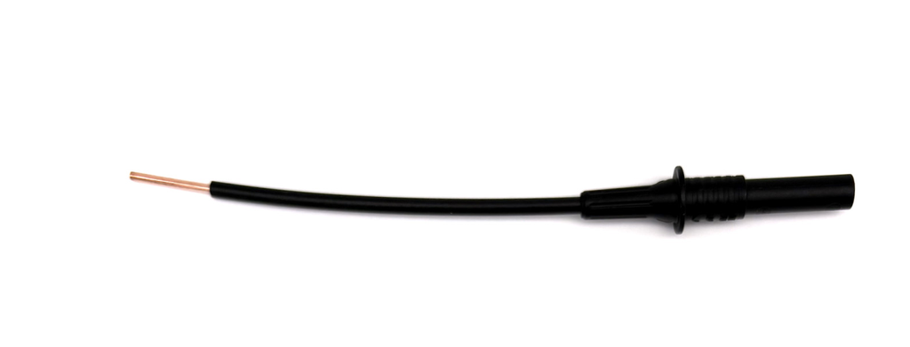 (Emonio P3) CORDON DE MESURE, 14cm, isolé+embout, noir