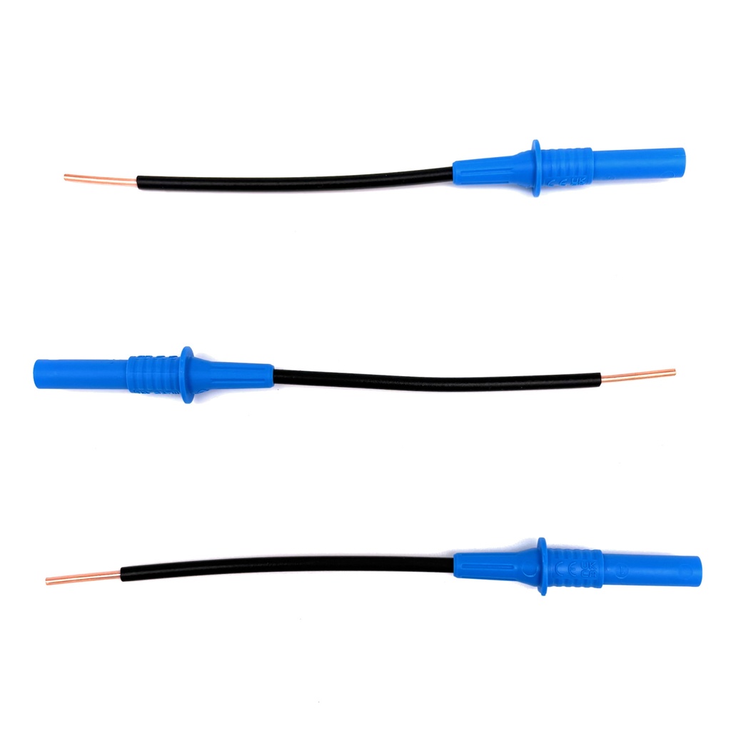 (EmonioP3) ADAPTATEUR,140mm,bleu,terminal à vis,1000V CATIII