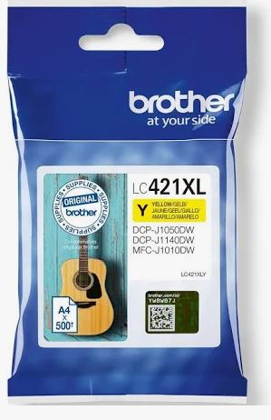 (Brother MFC-J1010DW) CARTOUCHE D'ENCRE (LC421XL) jaune, HC
