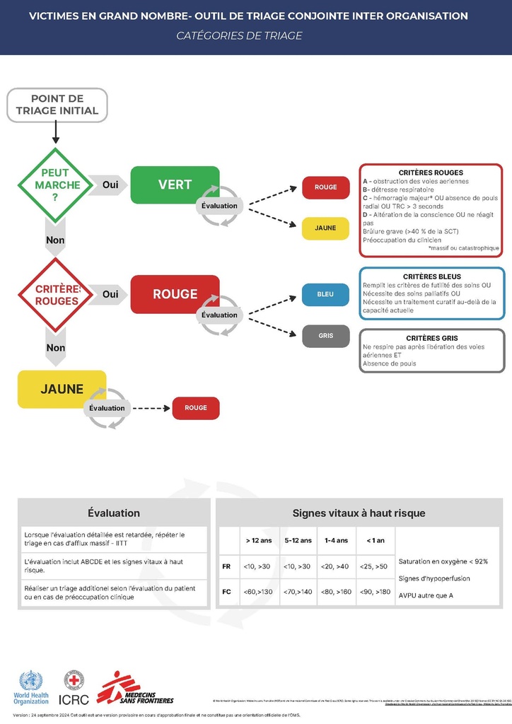 CARD, TRIAGE ALGORITHM (IITT), Fr, A4, plastic