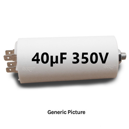 CAPACITOR, 40µ, 350 V, AC