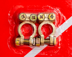 BATTERY CLAMP, 80A, Ø18mm, PH-screw, positive & negative,set