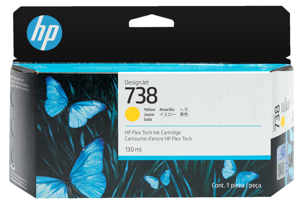 (HP Designjet T850) CARTOUCHE D'ENCRE (738) 130ml, jaune