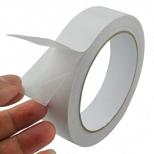 RUBAN adhésif, 50mmx33mm, blanc, double face, rouleau