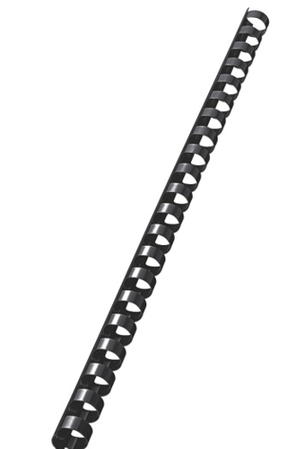 PEIGNE RELIURE, plastique, 12x28mm, noir