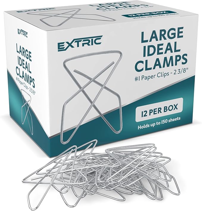 PAPER CLIPS butterfly, galvanised, 60mm, box of 12pcs