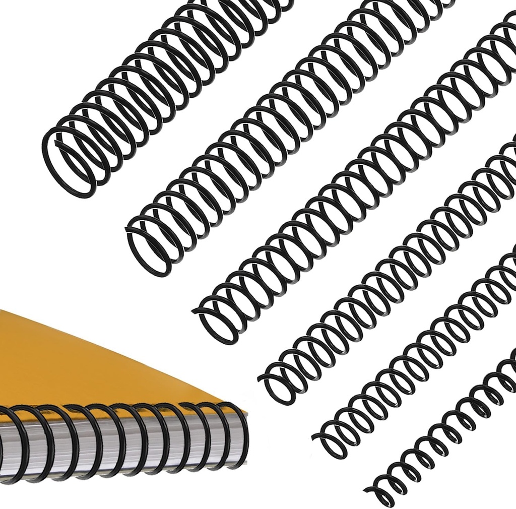 RELIURE SPIRALE, métallique, 10x280mm, noir