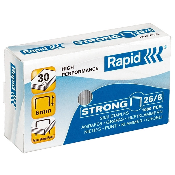 (large staple) STAPLES, 26/6, box of 5000