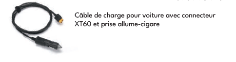 CHARGEUR VOITURE (ECOFLOW) 12V, vers XT60