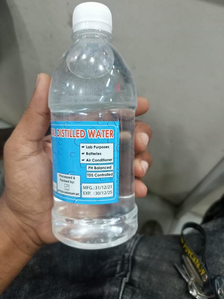 WATER, DISTILLED, 500ml, bot.