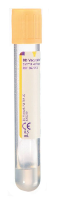 (blds.syst.) TUBE, SERUM SEPARATION, SILICA/GEL 3.5ml