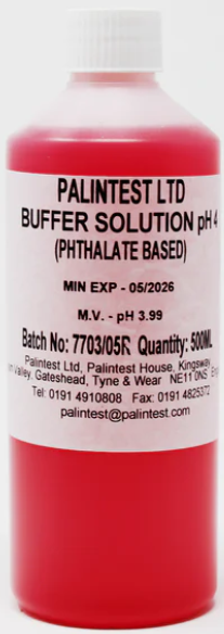 (Palintest) SOLUTION TAMPON (PT105/1) pH 4, 500ml