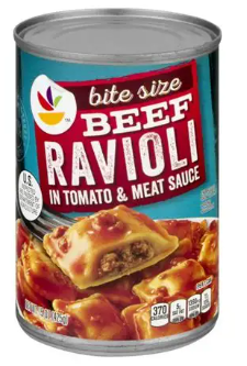 RAVIOLI viande et sauce tomate, 400g, boite