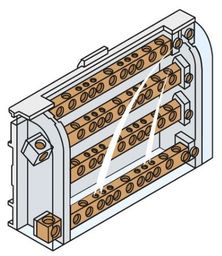 [PELEBOXED4PHA] REPARTITEUR, 4P, 100A, 5x10²/1x25²/1x35mm², mod.