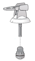 [CWATDOSP308] (Dosatron D3 range) BELL HOUSING (MPDI186BP) + bypass + seal