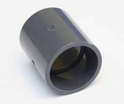 [PELETRUNP25CG] CONNECTING SLEEVE, PVC, Ø25mm, light grey, for pipe, 50 pcs