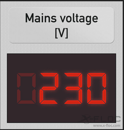 [CBUIINSUMXD] (X-Floc EM100) MAINS VOLTAGE DISPLAY