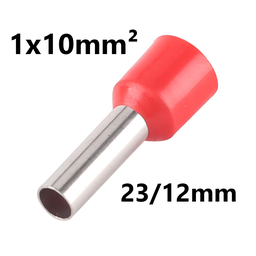 [PELECABEE10N] EMBOUT DE CABLE isolé, 1x10mm², 23/12mm